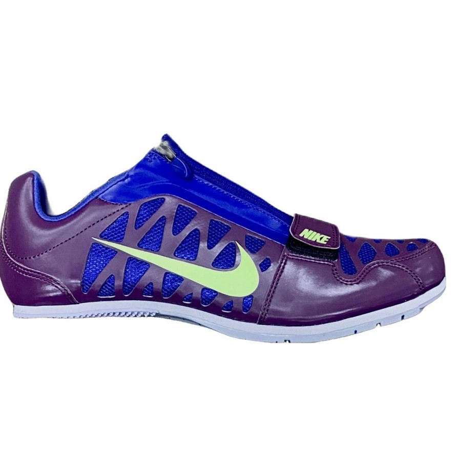 * Nike Uni Zoom Long Jump 4 (602 Bordeaux/Lime Blast) Footwear