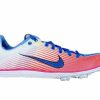 * Nike Women'S Zoom Rival D 7 (046 Pure Platinum/Blue Glow-Pink Flash) Footwear