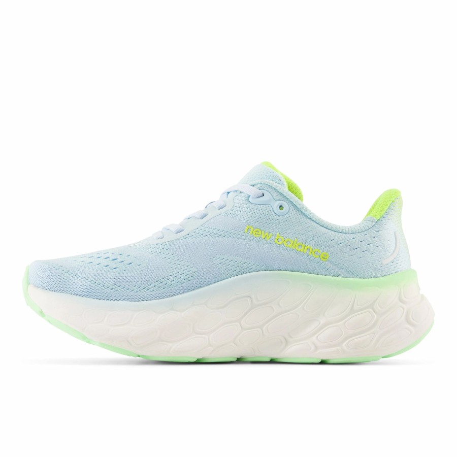 * New Balance Women'S Fresh Foam More V4 (Ck Blue/Green Aura/White) Footwear