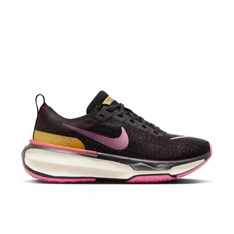 * Nike Women'S Zoomx Invincible Run Flyknit 3 (200 Earth/Pink Spell/Black/Wheat Gold) Footwear