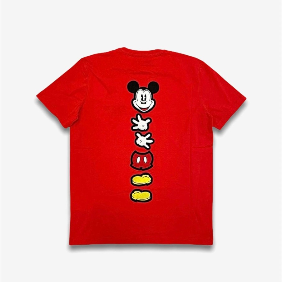 * Iceberg T-Shirt With Deconstructed Mickey Mouse Red Iceberg