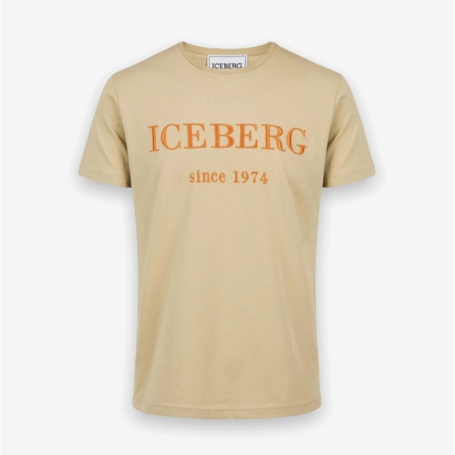 * Iceberg Logo Letter Tan Orange Tee Iceberg