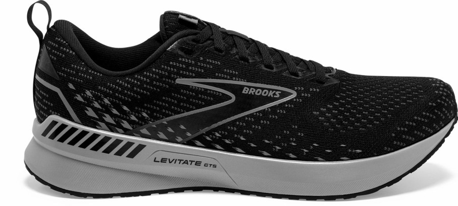 * Brooks Men'S Levitate 5 Gts (051 Black/Ebony/Grey) Footwear