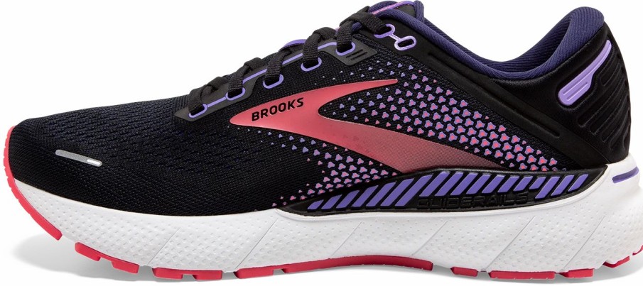 * Brooks Women'S Adrenaline Gts 22 (080 Black/Purple/Coral) Footwear