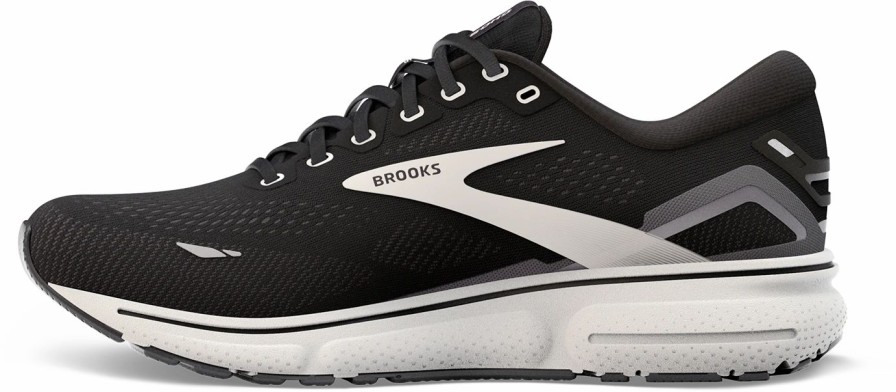 * Brooks Men'S Ghost 15 Wide (012 Black/Blackened Pearl/White) Footwear