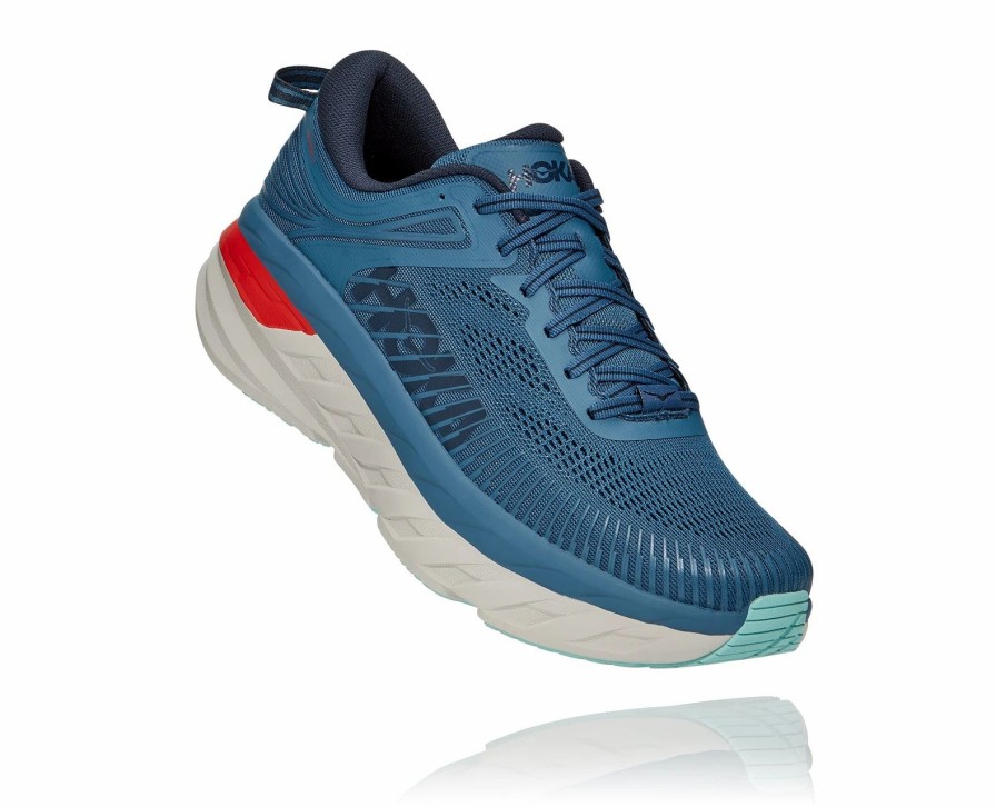 * Hoka Men'S Bondi 7 (Rtos Real Teal/Outer Space) Footwear