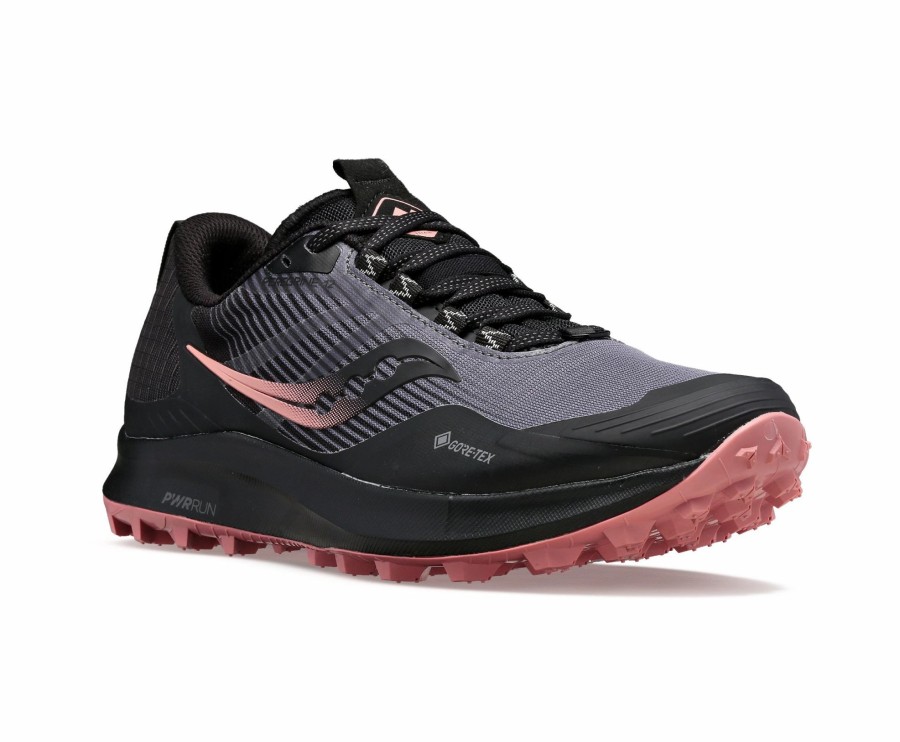 * Saucony Women'S Peregrine 12 Gtx (20 Charcoal/Shell) Footwear