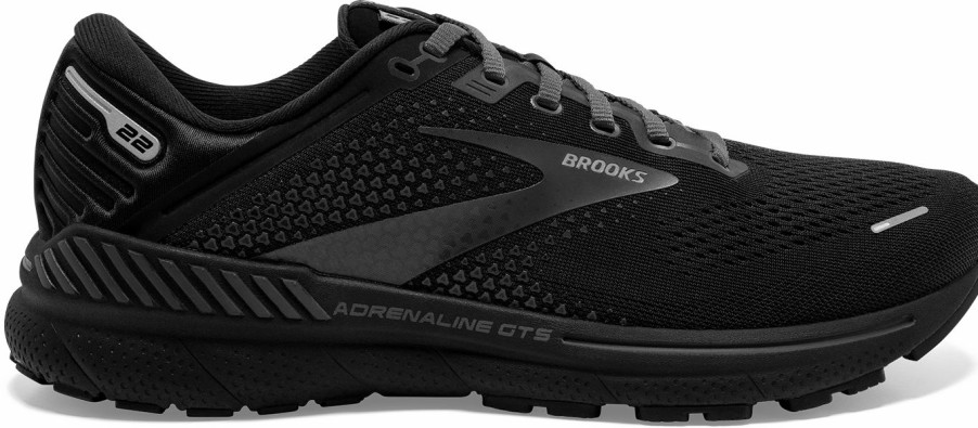 * Brooks Men'S Adrenaline Gts 22 (020 Black/Black/Ebony) Footwear