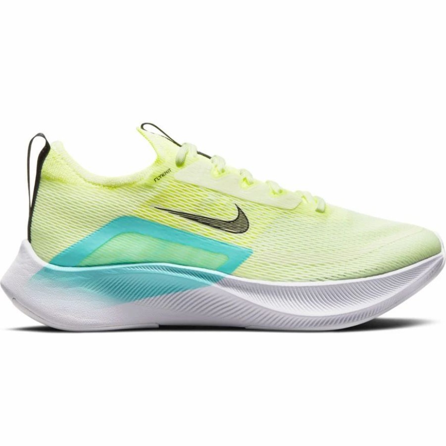 * Nike Women'S Zoom Fly 4 (700 Barely Volt/Black/Dynamic Turquoise Volt) Footwear