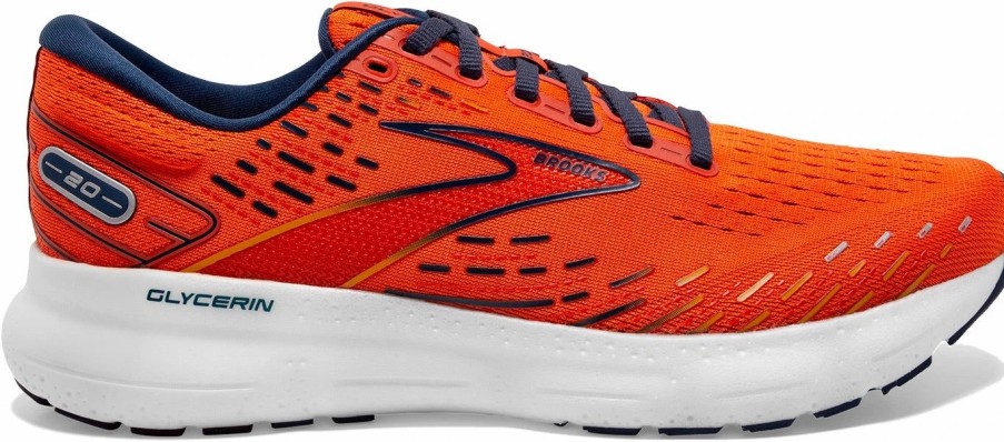 * Brooks Men'S Glycerin 20 (843 Orange/Titan/Flame) Footwear