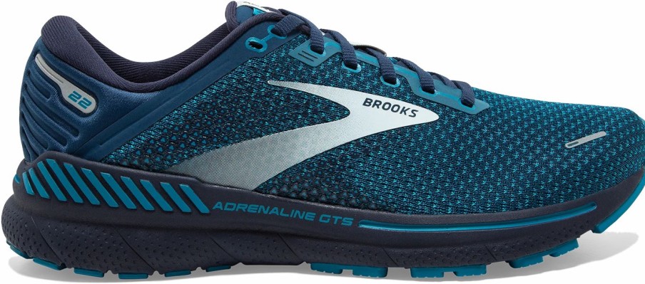 * Brooks Men'S Adrenaline Gts 22 (445 Titan/Teal/Grey) Footwear