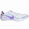 * Nike Uni Zoom Rival S 5 (150 White/Bright Violet-Metallic Silver) Footwear