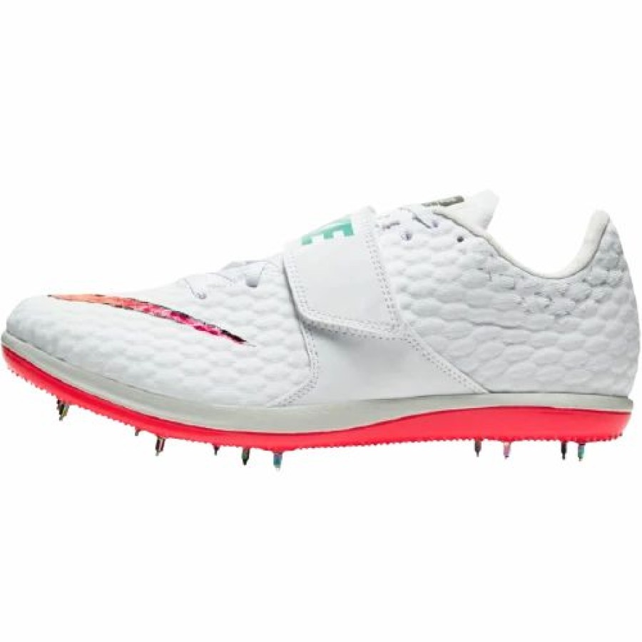 * Nike Uni High Jump Elite (101 White/Flash Crimson-Black-Hyper Jade) Footwear