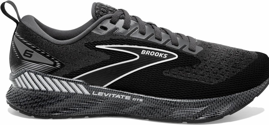 * Brooks Men'S Levitate Gts 6 (088 Blackened Pearl/Ebony/White) Footwear