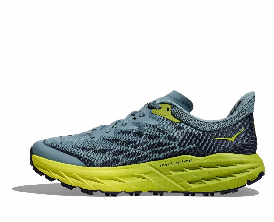 * Hoka Men'S Speedgoat 5 (Sbdct Stone Blue/Dark Citron) Footwear