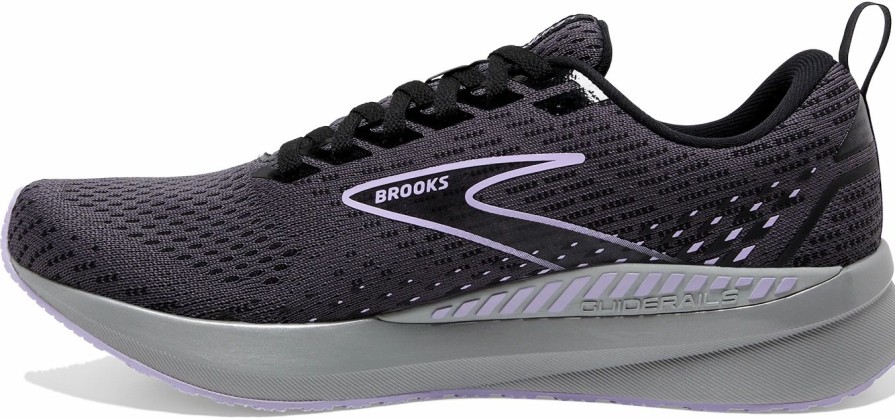 * Brooks Women'S Levitate 5 Gts (080 Grey/Peacoat/Blue Light) Footwear