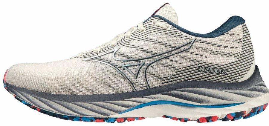 * Mizuno Women'S Wave Rider 26 (0D73 Snow White/Silver) Footwear