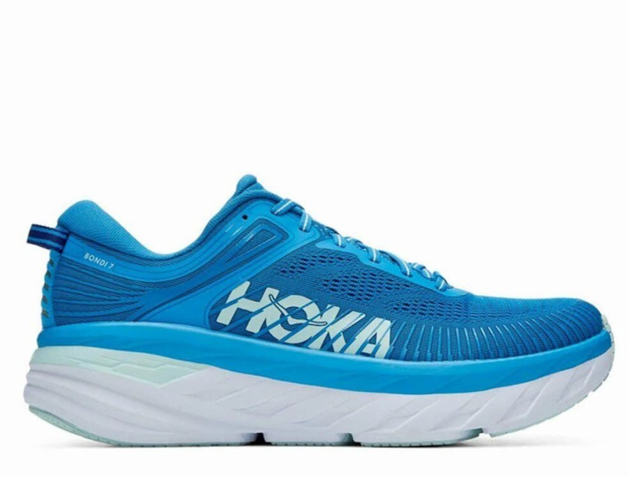 * Hoka Men'S Bondi 7 (Ibbg Ibiza Blue/Blue Glass) Footwear