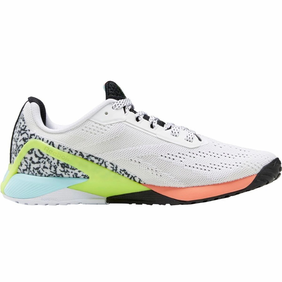 * Reebok Women'S Nano X1 Training Shoe (White/Black/Coral) Footwear