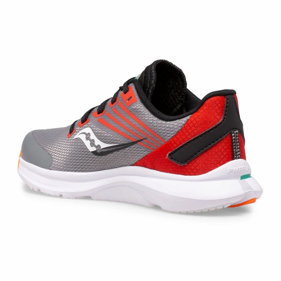 * Saucony Kid'S Kinvara 12 (Grey/Orange) Footwear