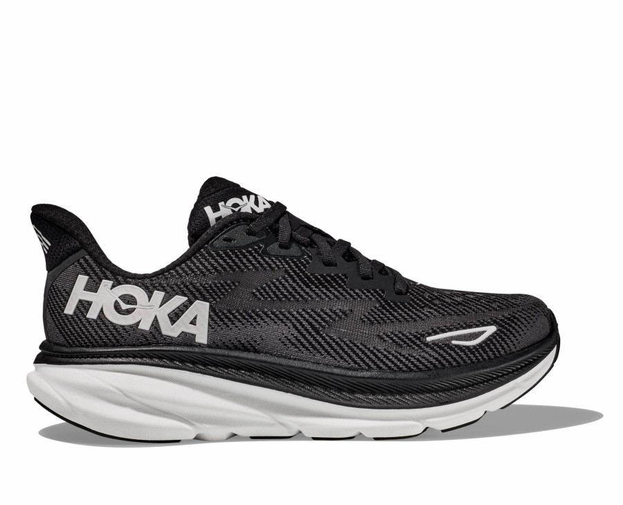 * Hoka Women'S Clifton 9 (Bwht Black/White) Footwear