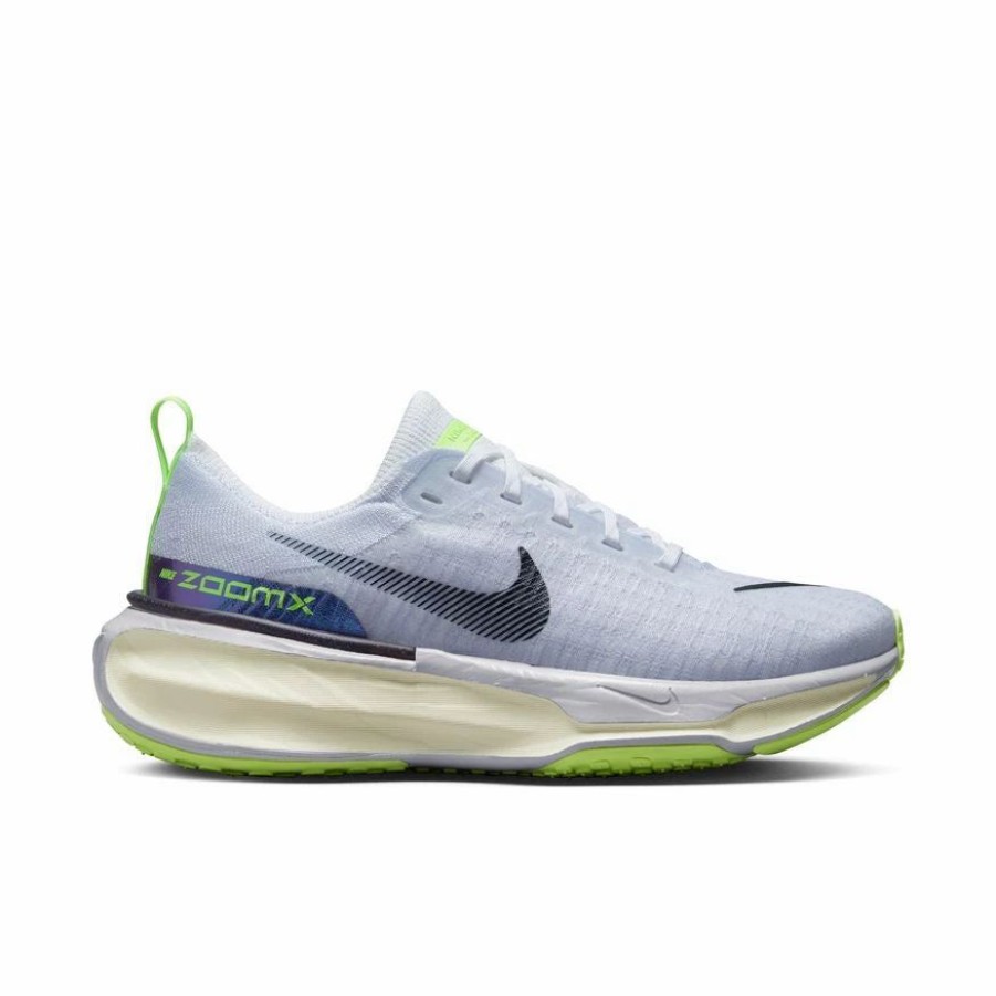 * Nike Women'S Zoomx Invincible Run Flyknit 3 (100 White/Black/Blue Tint/Purple Agate) Footwear