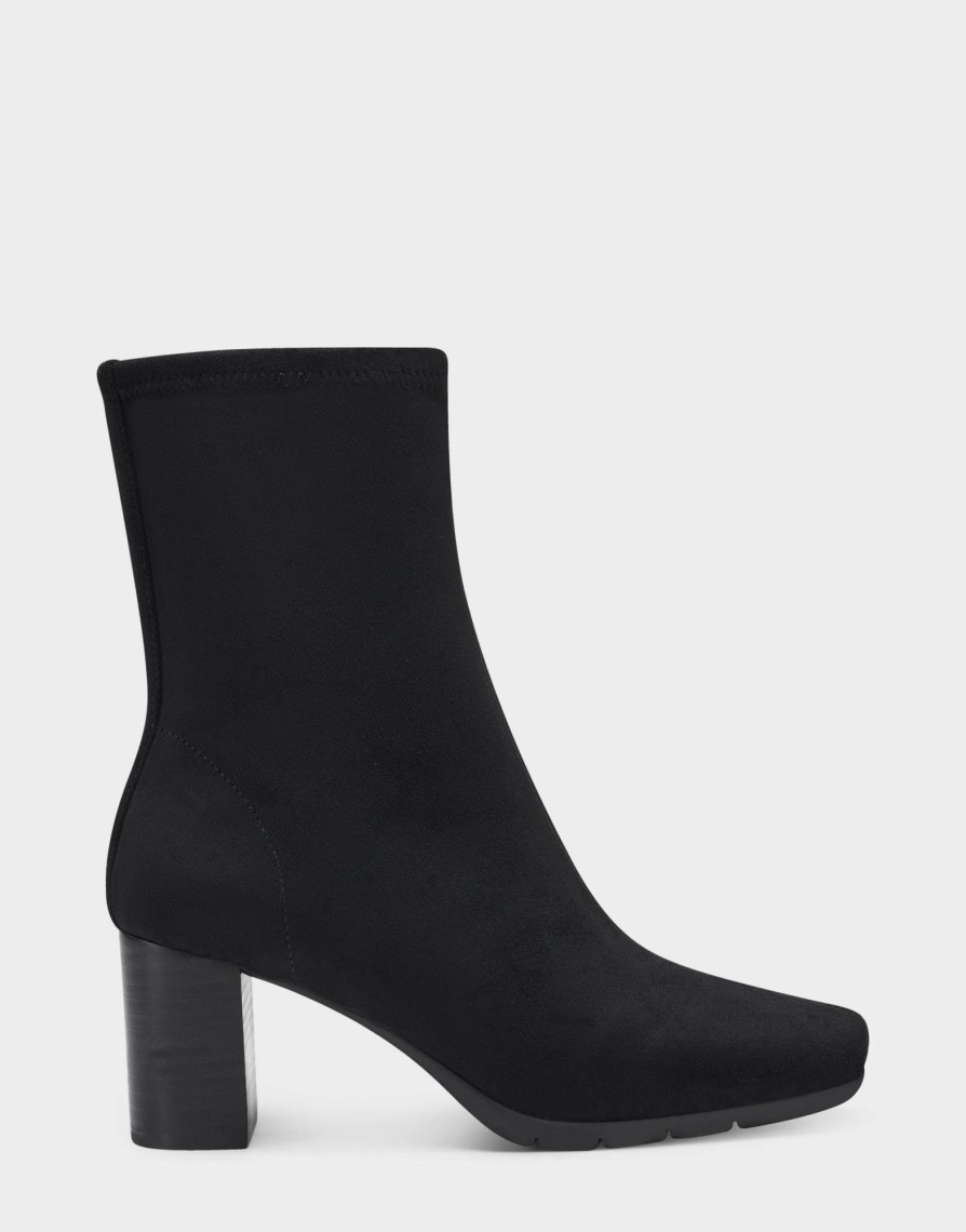 * Aerosoles Miley Black Faux Suede Ankle Boots