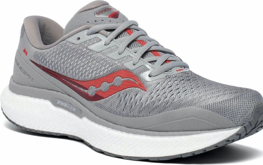 * Saucony Men'S Triumph 18 (30 Alloy/Red) Footwear