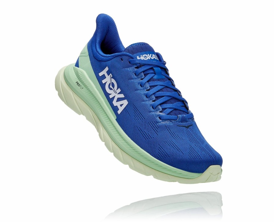 * Hoka Men'S Mach 4 (Dbga Dazzling Blue/Green Ash) Footwear