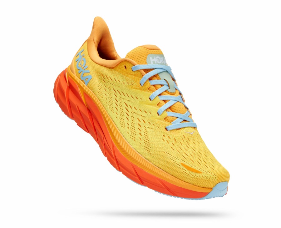 * Hoka Men'S Clifton 8 (Rymz Radiant Yellow/Maize) Footwear