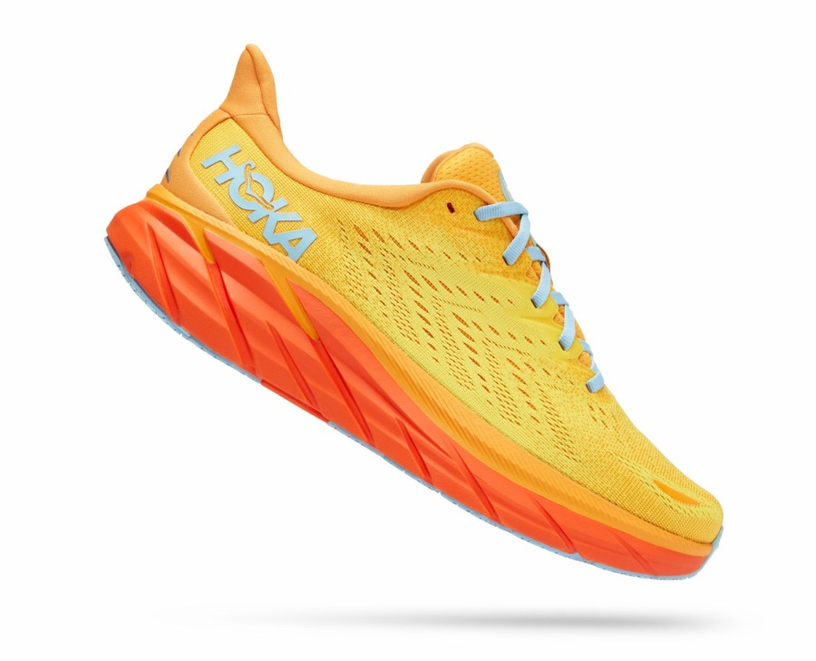 * Hoka Men'S Clifton 8 (Rymz Radiant Yellow/Maize) Footwear