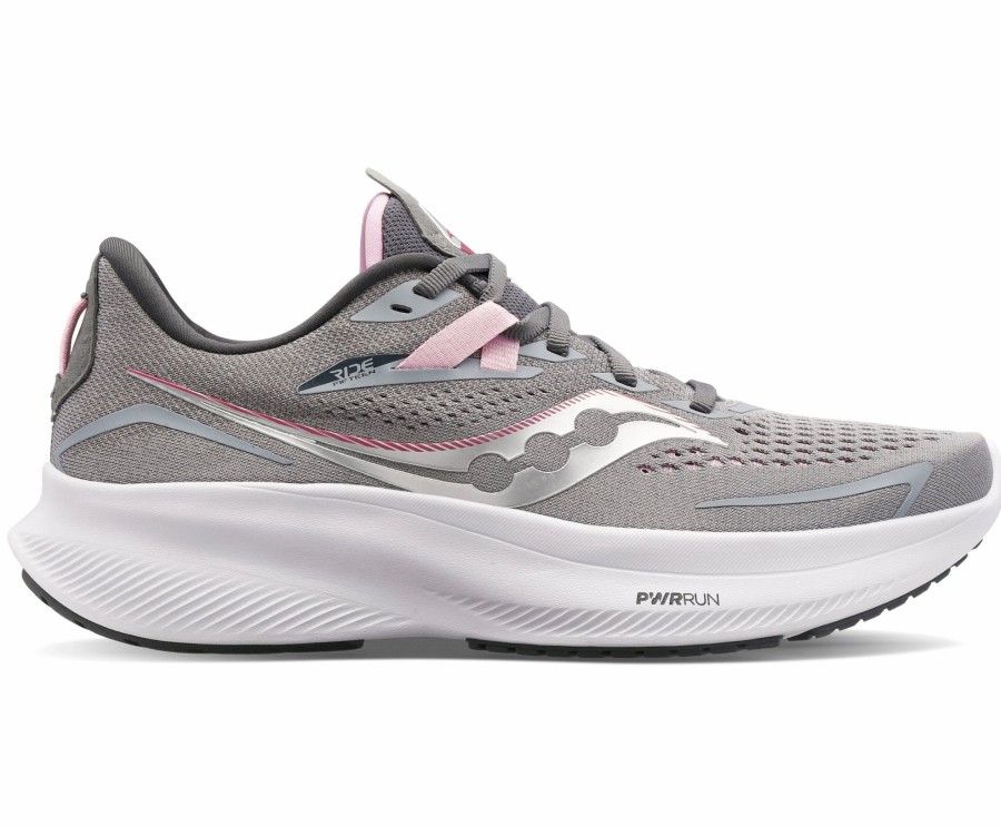 * Saucony Women'S Ride 15 (15 Alloy/Quartz) Footwear