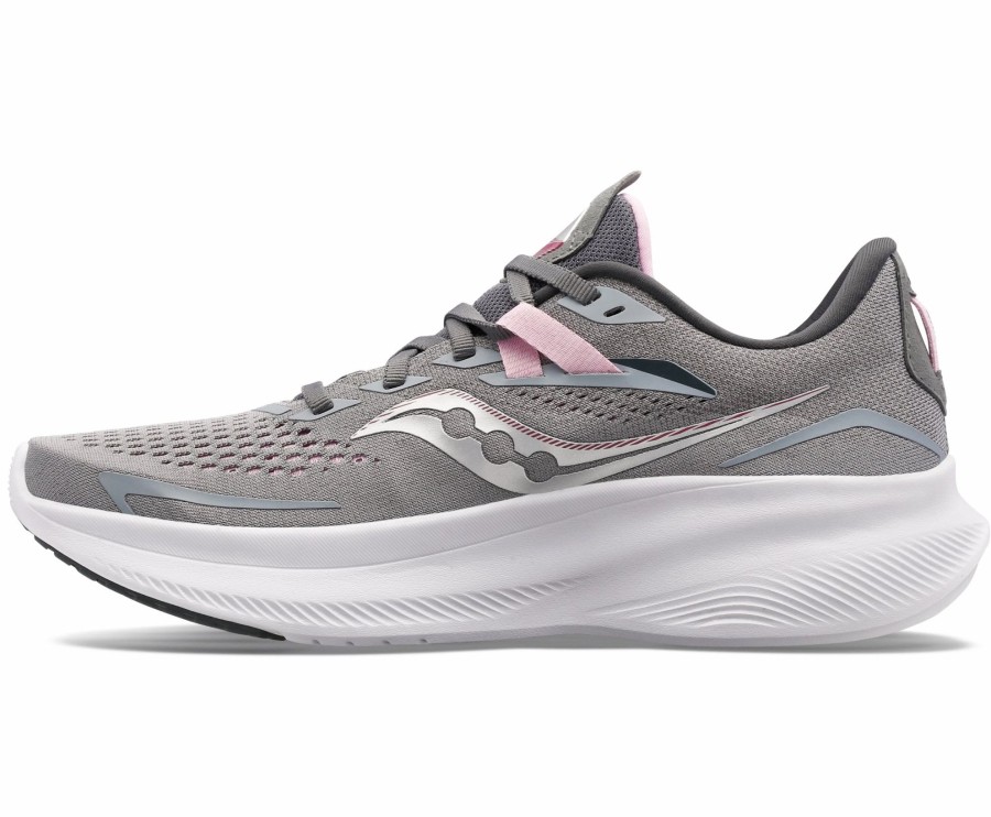 * Saucony Women'S Ride 15 (15 Alloy/Quartz) Footwear