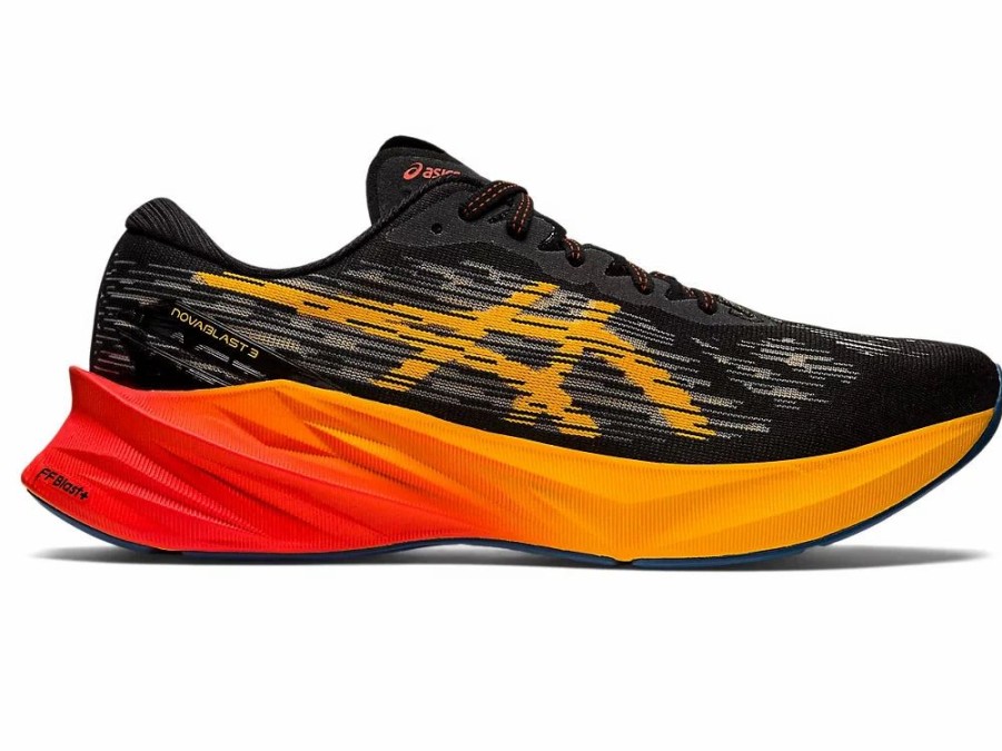 * Asics Men'S Novablast 3 (001 Black/Amber) Footwear