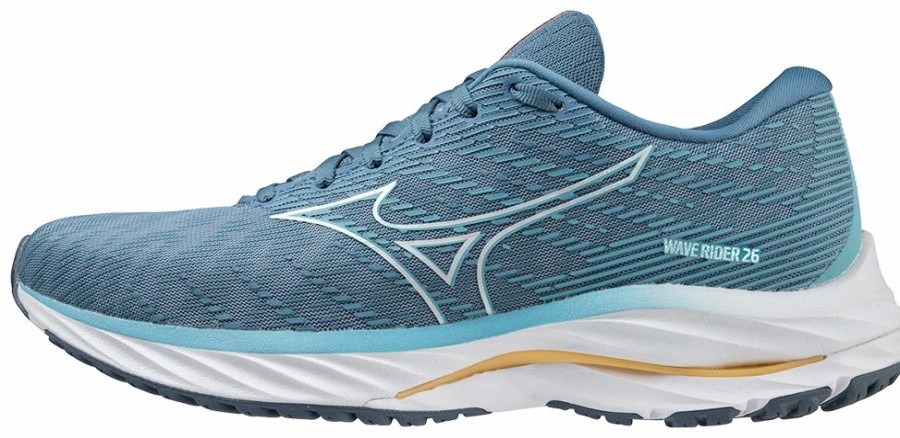 * Mizuno Women'S Wave Rider 26 (5N00 Mountain Spring/White) Footwear