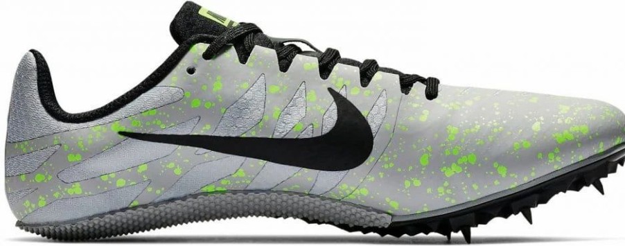 * Nike Uni Zoom Rival S 9 (077 Pure Platinum/Black-Volt Glow) Footwear