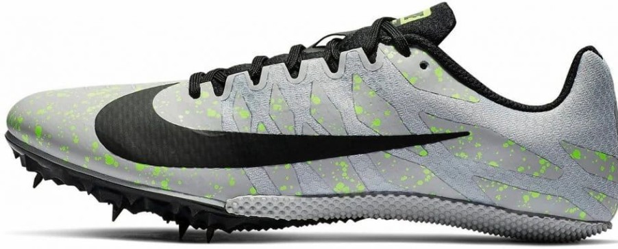 * Nike Uni Zoom Rival S 9 (077 Pure Platinum/Black-Volt Glow) Footwear