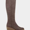 * Aerosoles Brenna Taupe Faux Suede Tall Boots