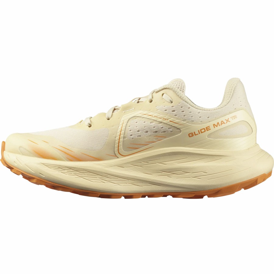 * Salomon Women'S Glide Max Trail (Bleached Sand/Tender Peach/Orange Pepper) Footwear