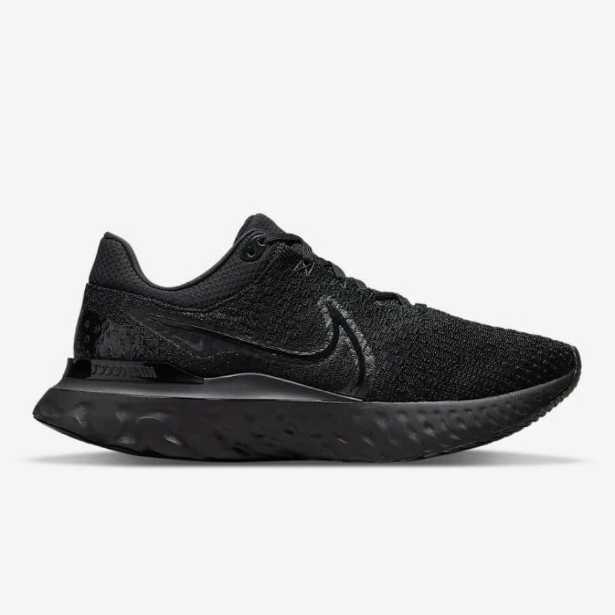 * Nike Men'S React Infinity Run Flyknit 3 (005 Black/Black) Footwear