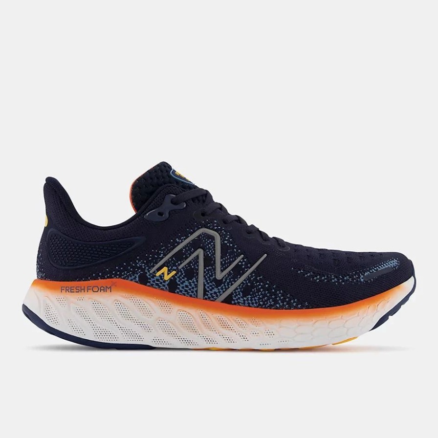 * New Balance Men'S Fresh Foam X 1080V12 (E Eclipse/Vibrant Orange/Spring Tide) Footwear