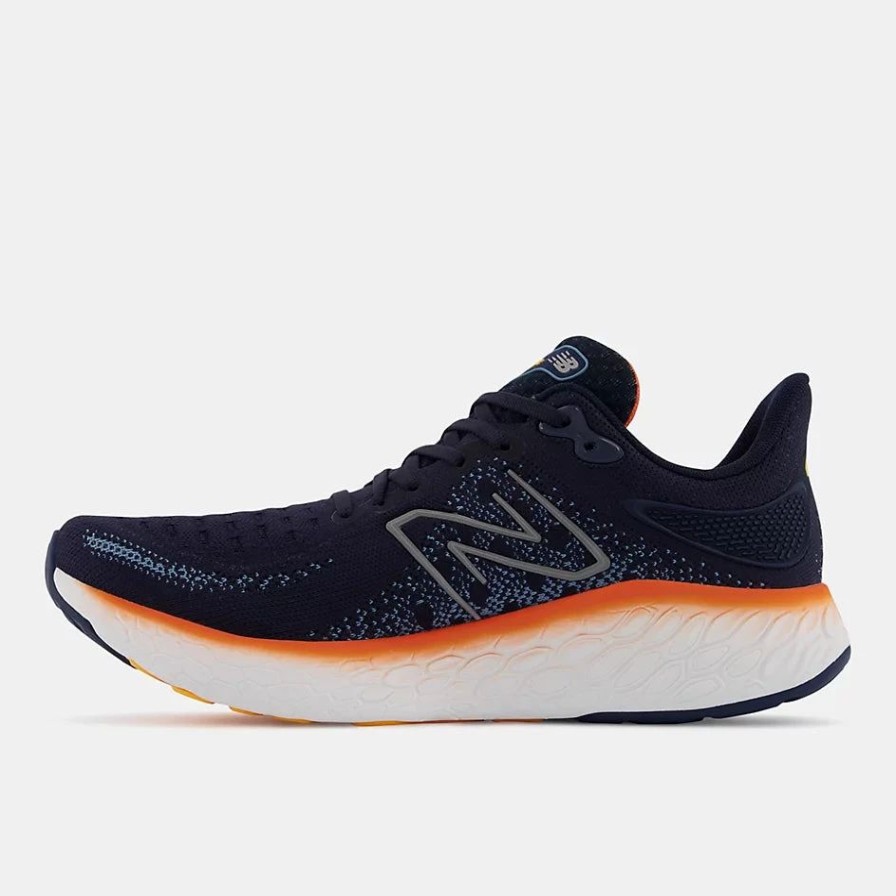 * New Balance Men'S Fresh Foam X 1080V12 (E Eclipse/Vibrant Orange/Spring Tide) Footwear