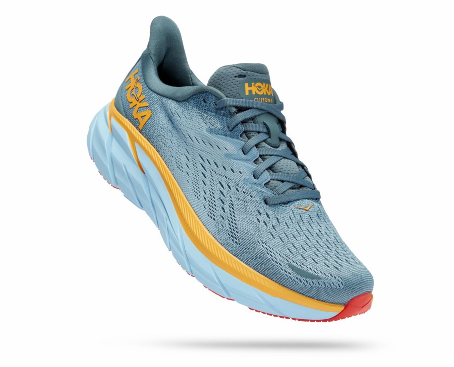 * Hoka Men'S Clifton 8 (Gbms Goblin Blue/Mountain Spring) Footwear