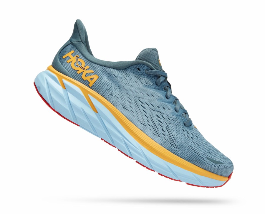 * Hoka Men'S Clifton 8 (Gbms Goblin Blue/Mountain Spring) Footwear