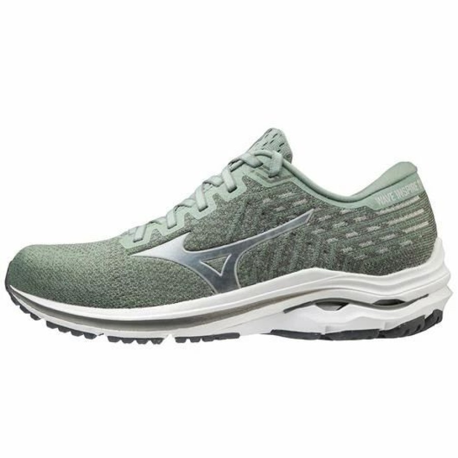 * Mizuno Men'S Wave Inspire 17 Waveknit (4670 Green Bay/Micro Chip) Footwear