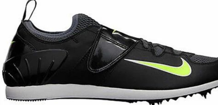 * Nike Uni Zoom Pole Vault Ii (070 Black/Volt- Dark Grey) Footwear