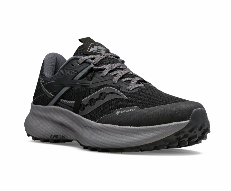 * Saucony Women'S Ride 15 Tr Gtx (10 Black/Charcoal) Footwear