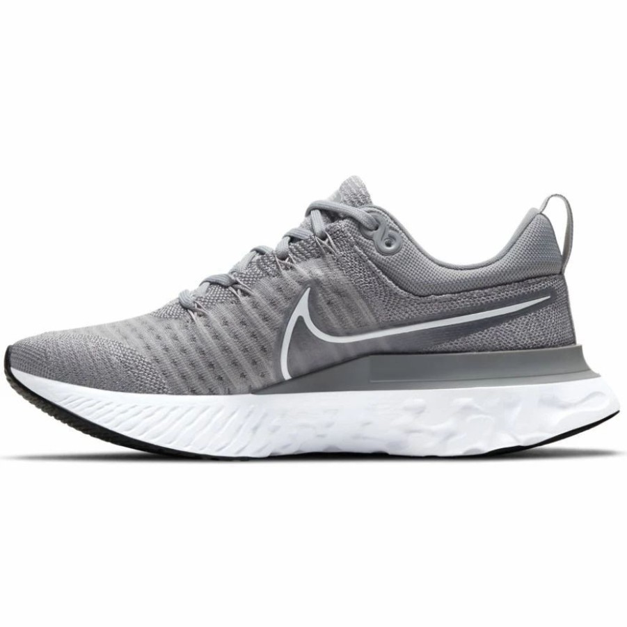 * Nike Women'S React Infinity Run Flyknit 2 (001 Particle Grey/White/Grey Fog/Black) Footwear