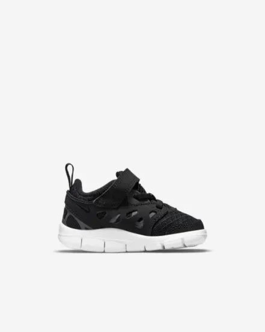 * Nike Toddler Free Run 2 (004 Black/White/Dark Grey) Footwear