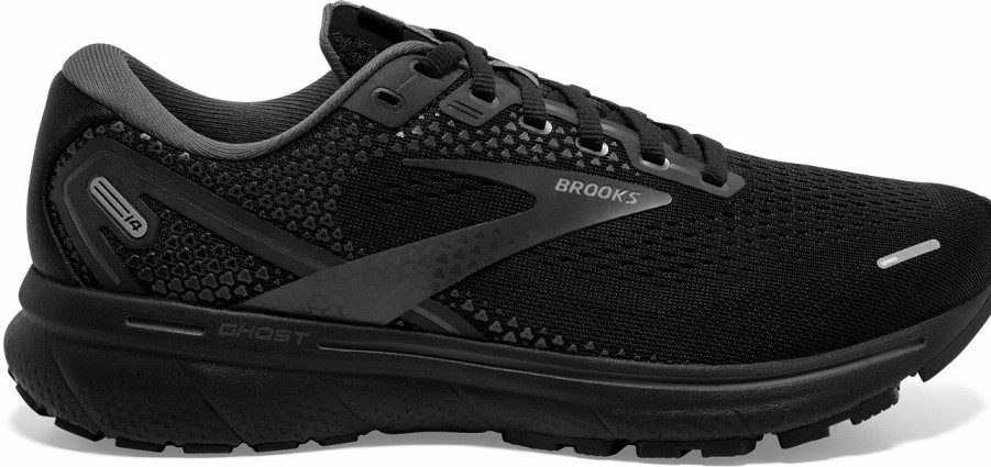 * Brooks Women'S Ghost 14 (020 Black/Black/Ebony) Footwear